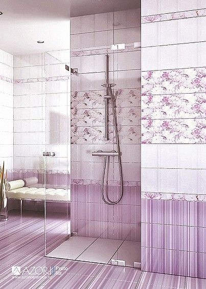 Azori Prato lila jardin 6х50см бордюр настенный глянцевый