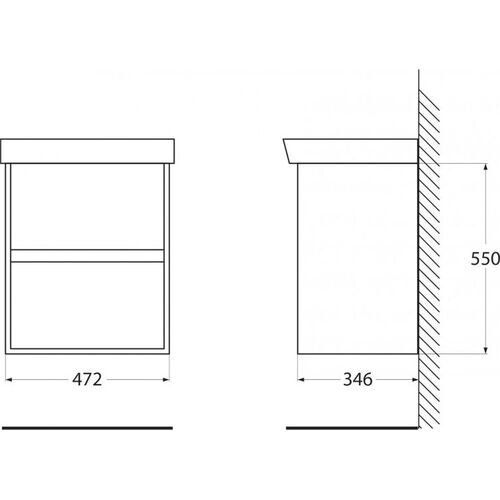 BelBagno тумба с раковиной NEON-500-1C-SO-RS 50 см