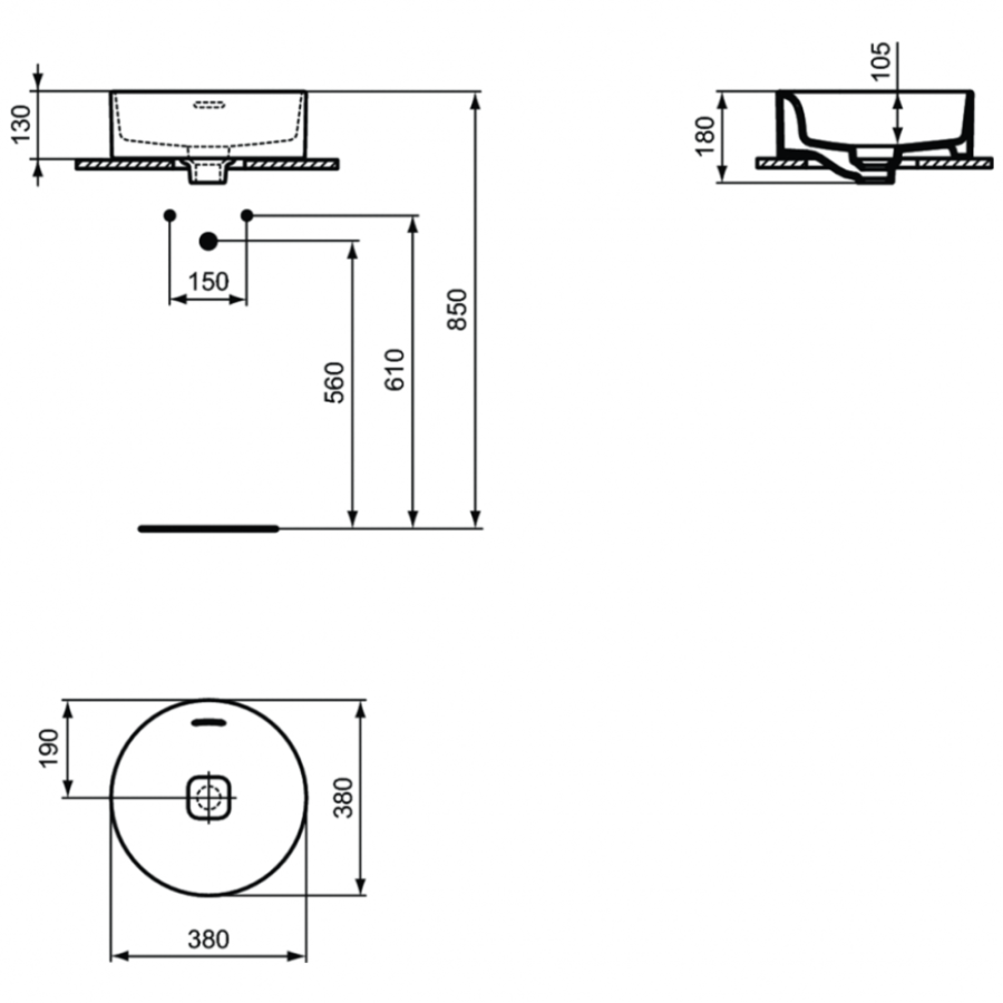Ideal Standard Strada раковина 38 см T292901
