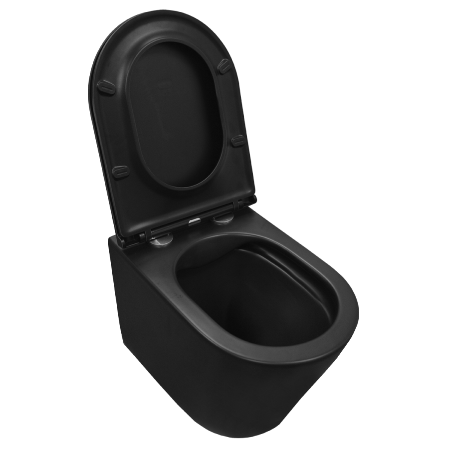 Azario Teramo унитаз подвесной с инсталляцией Grohe и кнопкой смыва 38811KF0 + AZ-053E-R-MB