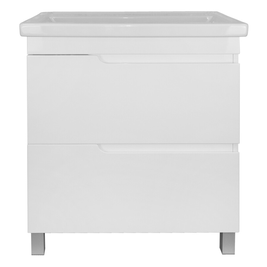 Комплект Тумба Azario KANTRI 70/2Н 700х455х865 напольная, с раковиной Фостер 70, белый глянцевый CS00097252