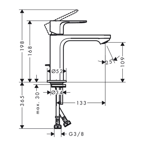 Hansgrohe Rebris смеситель для раковины 72557670