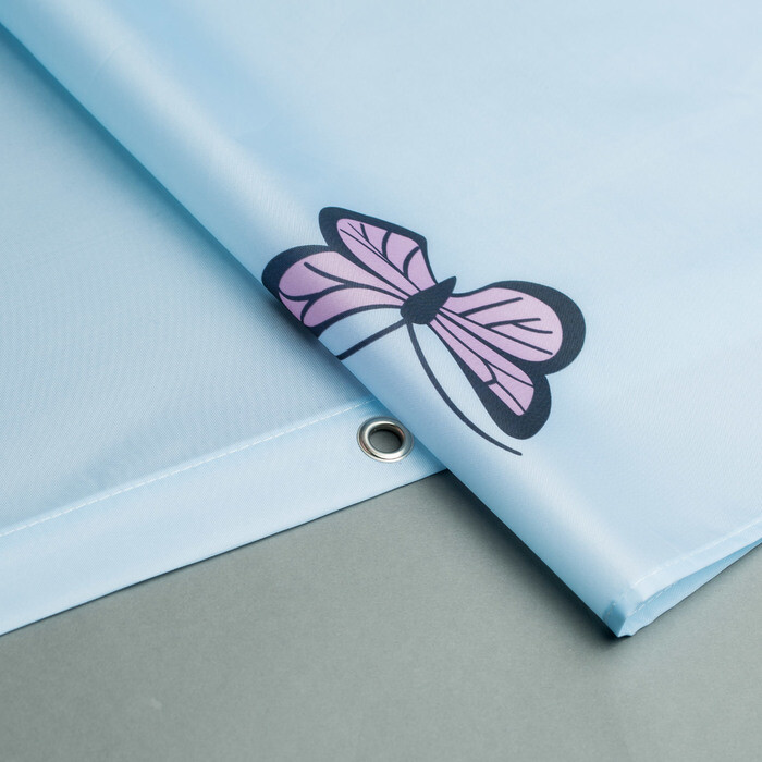 Iddis Blue Butterfly SCID031P 200*200 штора для ванной