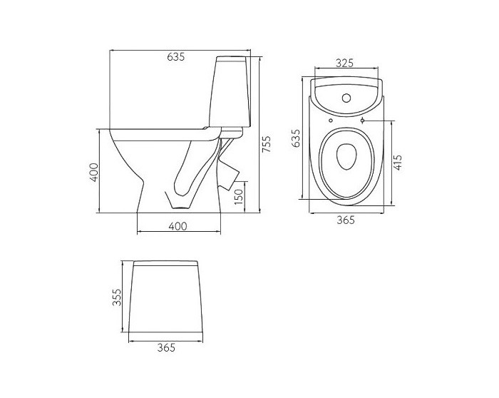 Ifo Runa L89208000 унитаз напольный