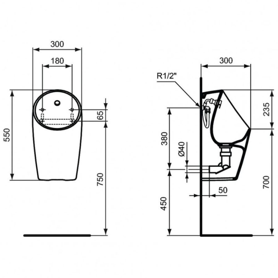 Ideal Standard Sphero писсуар E208401