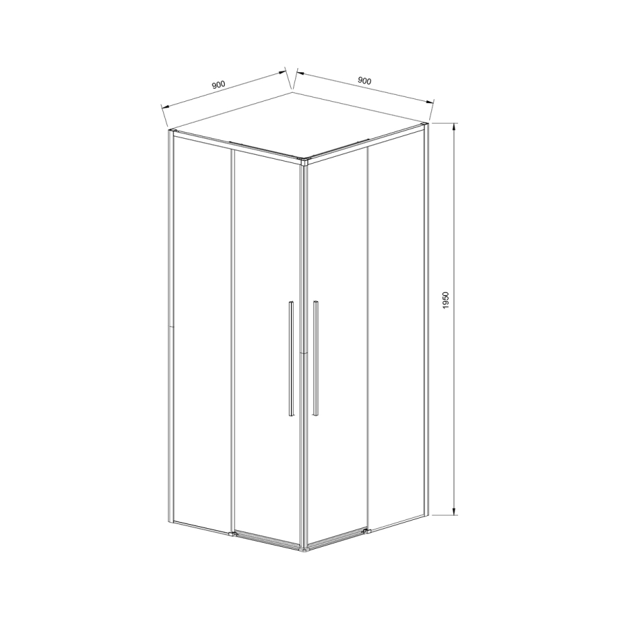 Vincea Slim-N душевой уголок 90х90 см хром VSS-4SN900CL