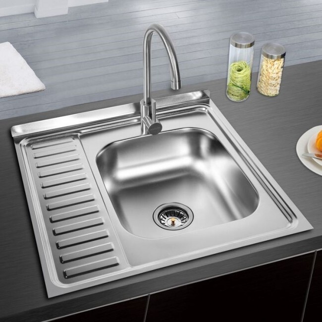 Мойка из нержавеющей стали накладная 60х60 см Zerix Z6060R-06-160MD micro decor ZM0565
