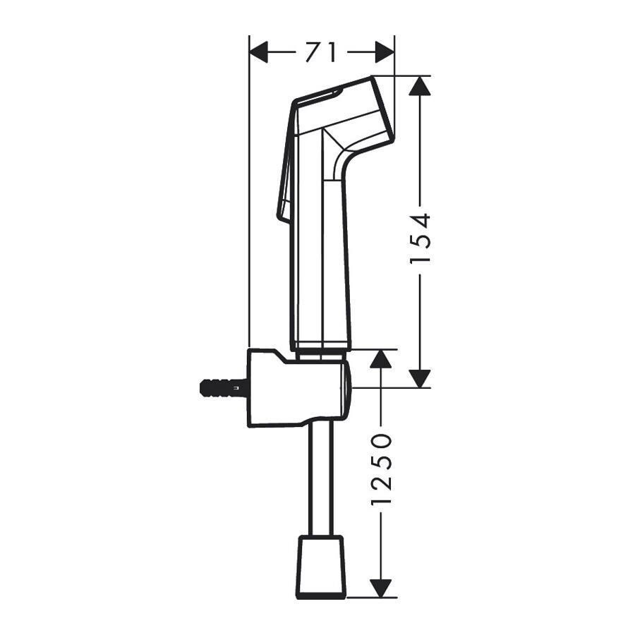 Hansgrohe Гигиенический душ с держателем и шлангом 125 см хром 29234000