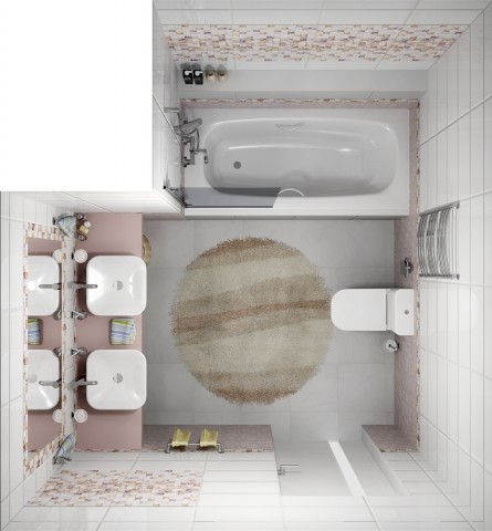 Уралкерамика Asti 25х50 см плитка настенная мозайка