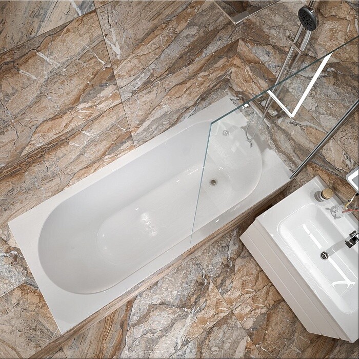 Эпсилон Solewater 170х75 см Каменная ванна прямоугольная, на ножках УТ000098552