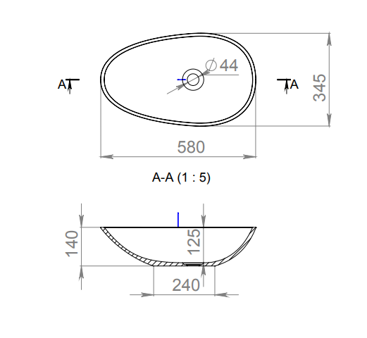 Salini Callista 101 раковина накладная глянцевая