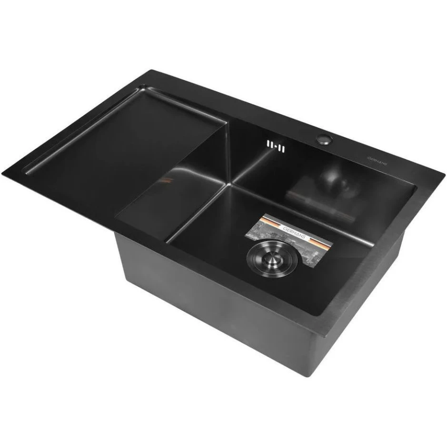 Мойка для кухни из нержавеющей стали Gerhans K37851B-R Графит