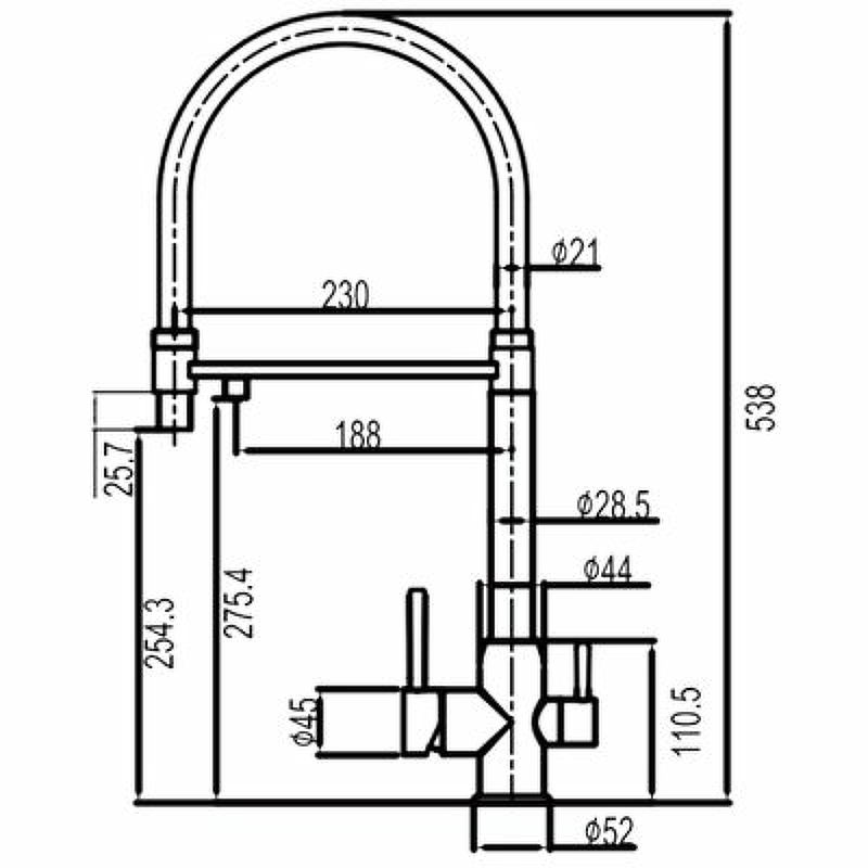 Смеситель для кухни с гибким изливом Gappo G4399-5