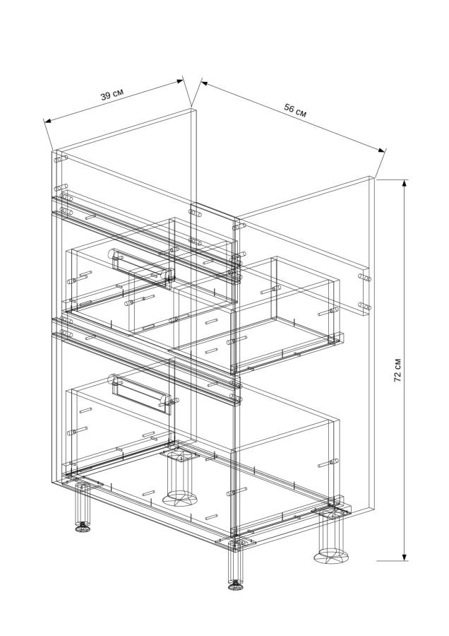 EvaGold OLIVER тумба 60 см с раковиной Фостер 60 EG010136