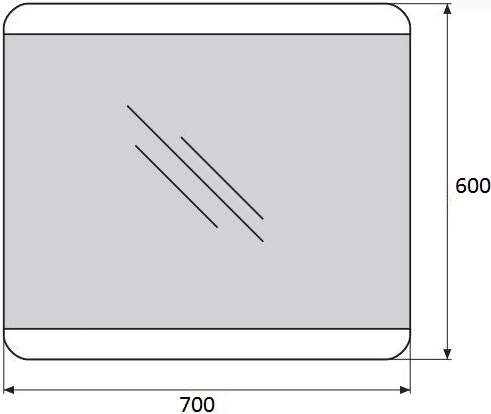 Зеркальное полотно BelBagno 70*60 SPC-CEZ-700-600-LED-BTN