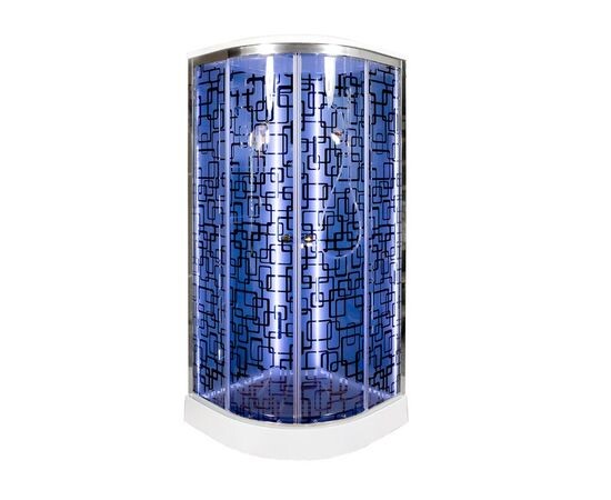 Deto душевая кабина 90х90 BM1590LEDBLACK с подсветкой