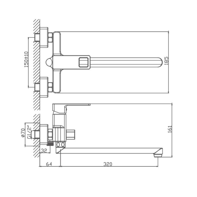 Haiba смеситель для ванны HB22615-7