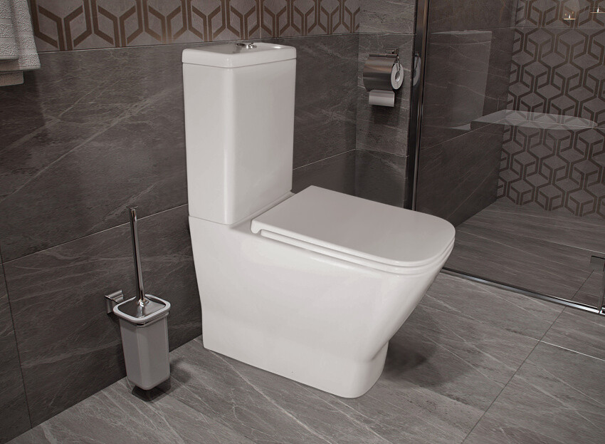 Унитаз-компакт Azario Joy 365х620х805 напольный, безободковый, слив " скрытый Торнадо", с быстросъемным сиденьем микролифт AZ-2168-UQ3