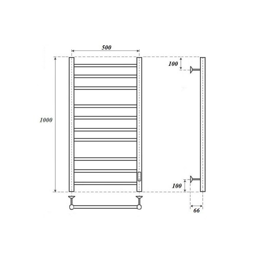 Point Аврора полотенцесушитель электрический 50х100 PN10850W