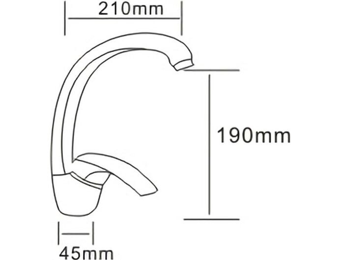 Rozzy Jenori Baron Z014-8 смеситель для кухни хром матовый