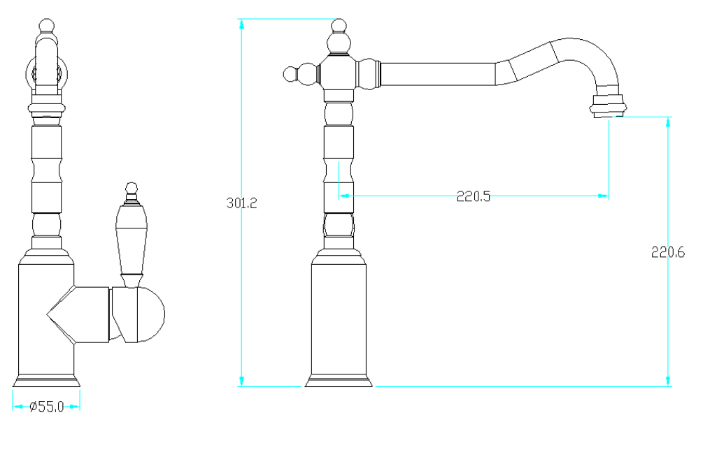 Смеситель для кухни Boheme Kitchen Medici Ripresa ручка Provanse 101-PR