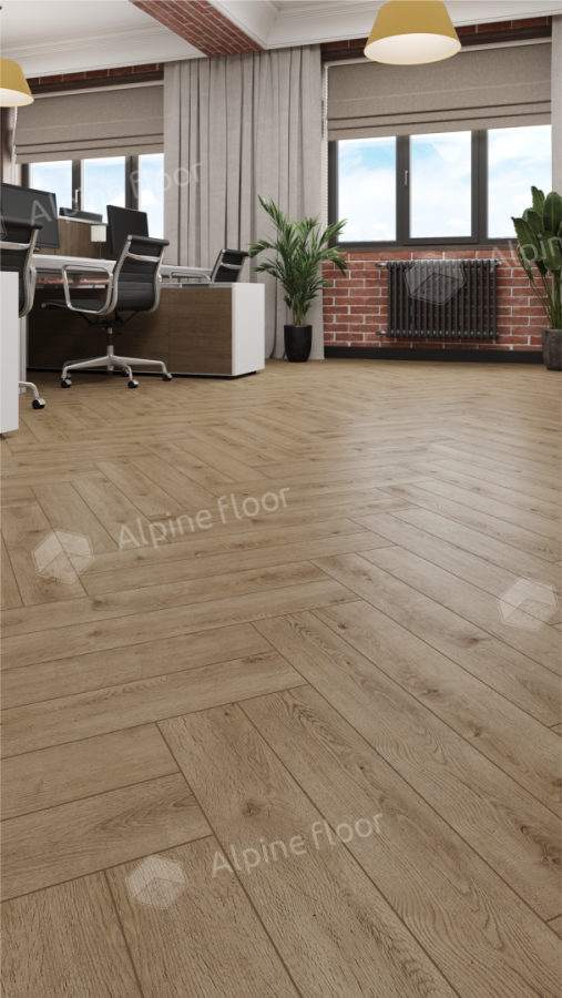 Ламинат Alpine Floor Herringbone 12 Pro, LF106-7A Дуб Прованс 606 х 101 х 12 mm