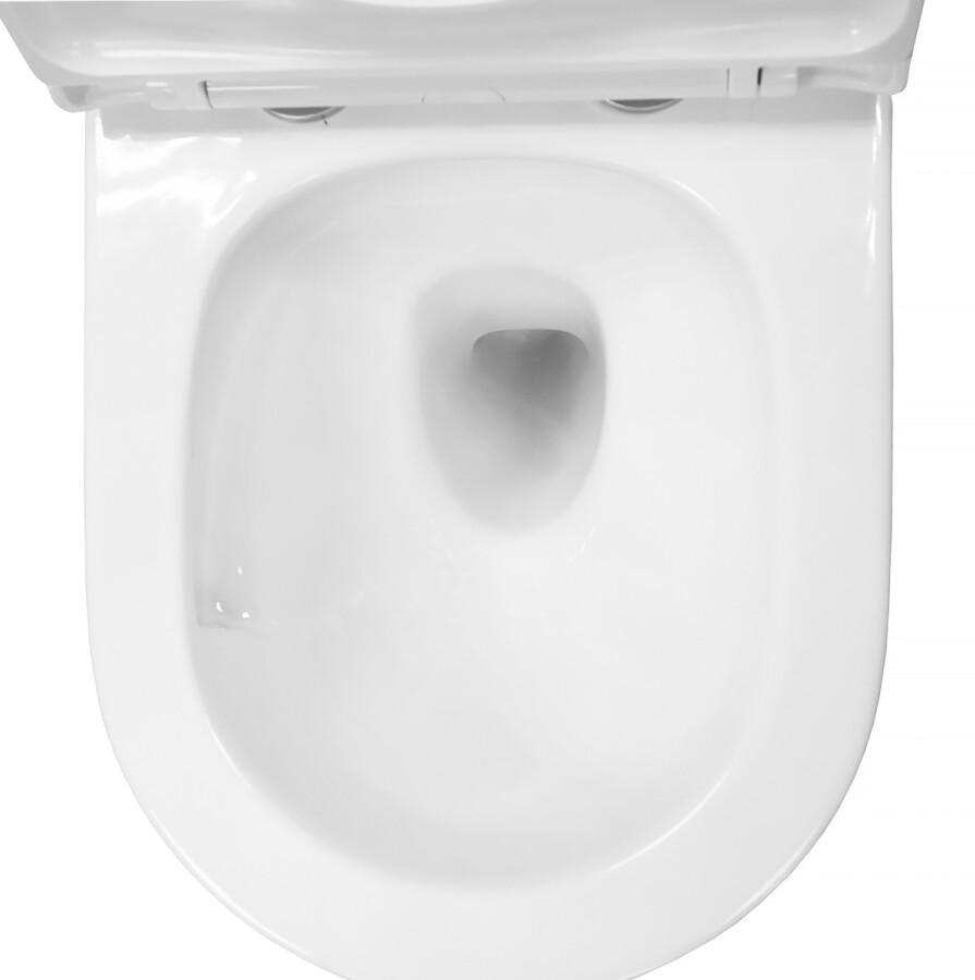 Унитаз подвесной Azario NOVE 360х530х365 безободковый, система смыва "Торнадо", быстросъемное сиденье микролифт AZ-9312T