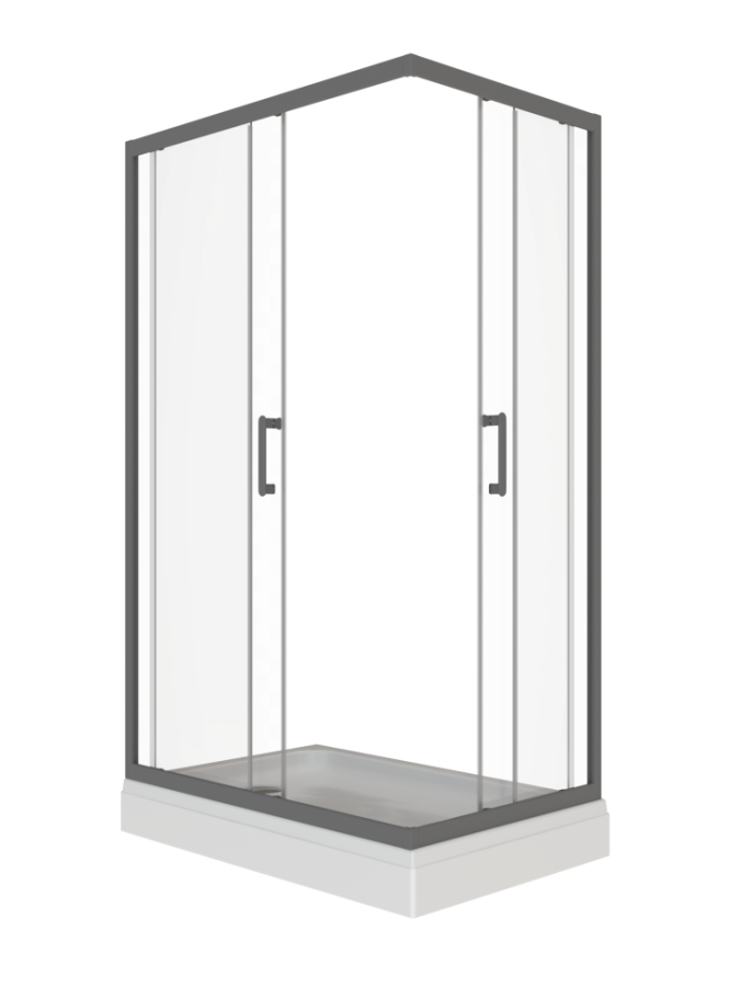 Triton pro Душевое Ограждение Фикс-Графит Нью (New) 120х80 Щ0000079225