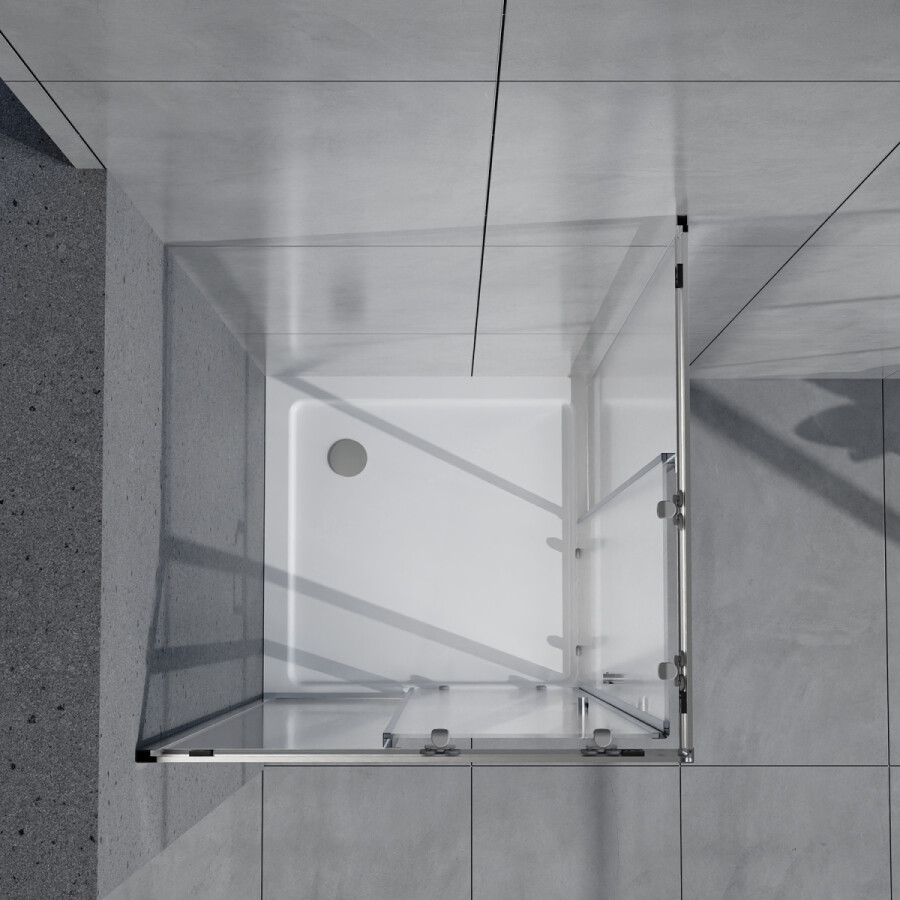 Душевое ограждение Azario Vienna 900х900х1950 прозрачное стекло 6 мм, профиль графит матовый AZ-R36-90-MGR-CL