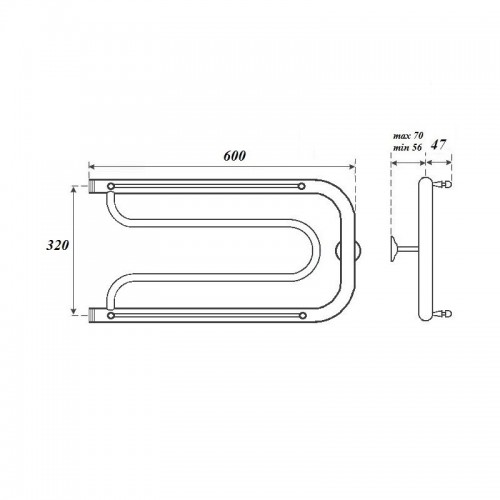 Point Фокстрот полотенцесушитель водяной 32х60 PN21336P