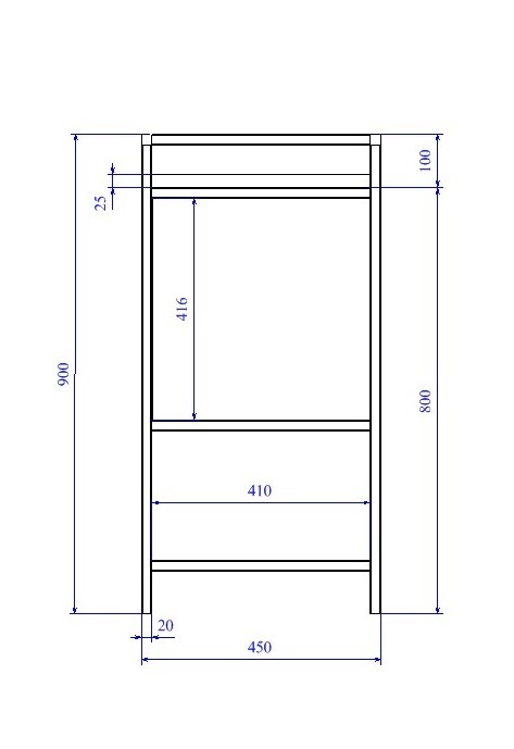 Cersanit BOTANIQUE 80 см тумба А63014 с раковиной CREA 50 UM-CRE50/1-oc-RC напольная