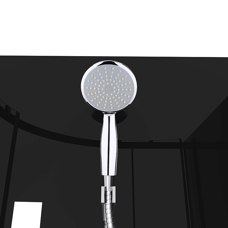 Душевая кабина Loranto NEO 90x90x(190+15) c низким поддоном 15см, прозрачное стекло 5 мм, профиль черный-матовый CS-21800BP