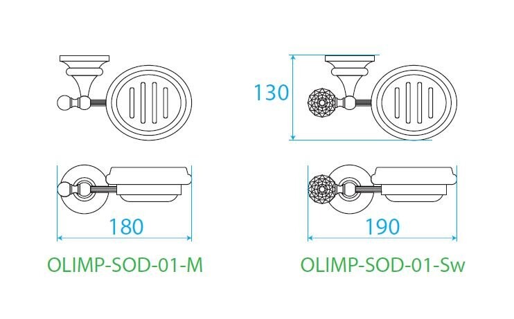 Cezares мыльница подвесная OLIMP-SOD-03/24-Sw золото