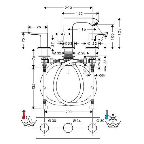 Hansgrohe Metris 31083000 смеситель для раковины хром