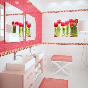 Нефрит Фреш 75х100 см декор-панно из 6 шт тюльпаны