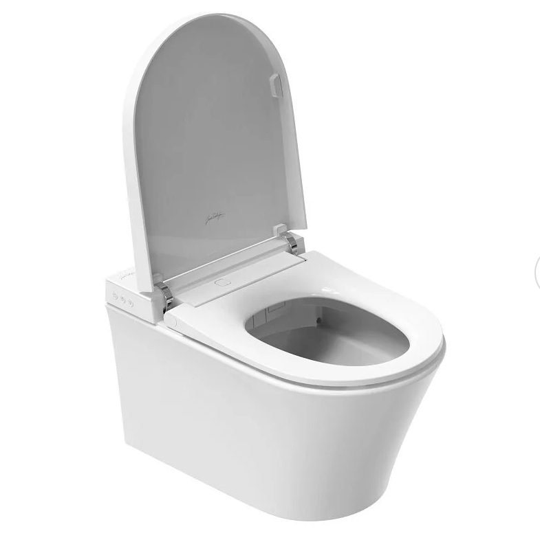 Jacob Delafon Siene инсталляция с умным безободковым унитазом, кнопкой смыва и сиденьем E34360-00