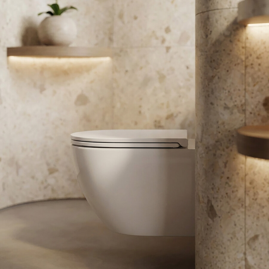 Унитаз подвесной Azario Adagio360х485х365 безободковый, система смыва "Скрытое Торнадо", с быстросъемным сиденьем "Микролифт" AZ-5177T-WHT