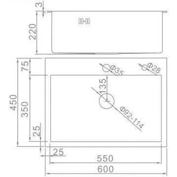 Мойка для кухни из нержавеющей стали Gerhans K36045B PVD Графит