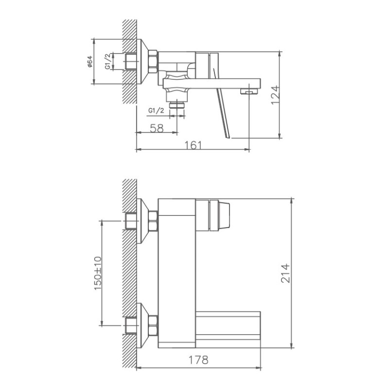 Haiba смеситель для ванны HB60572