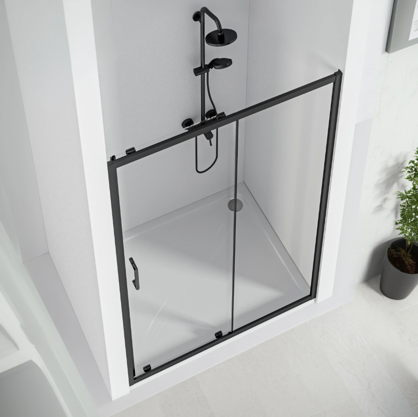 BAS Cube WTW-110-C-B душевая дверь в нишу 1100х1900 Черный КУ00026