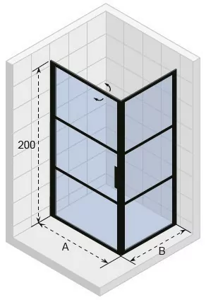 Riho Grid GB201 душевой уголок 90х80 см GB2090080