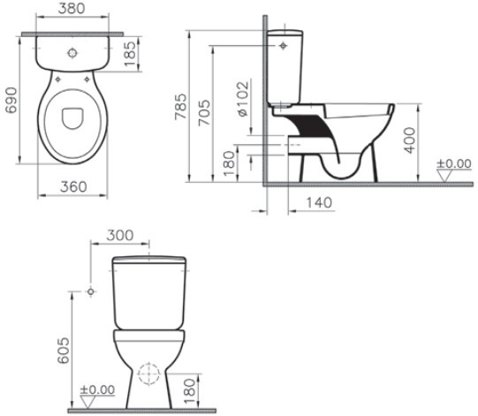 Vitra Normus Faceli 9705B003-7200 унитаз напольный