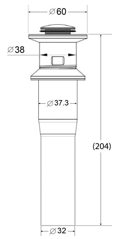 BelBagno донный клапан с переливом BB-PCU-03-BORO