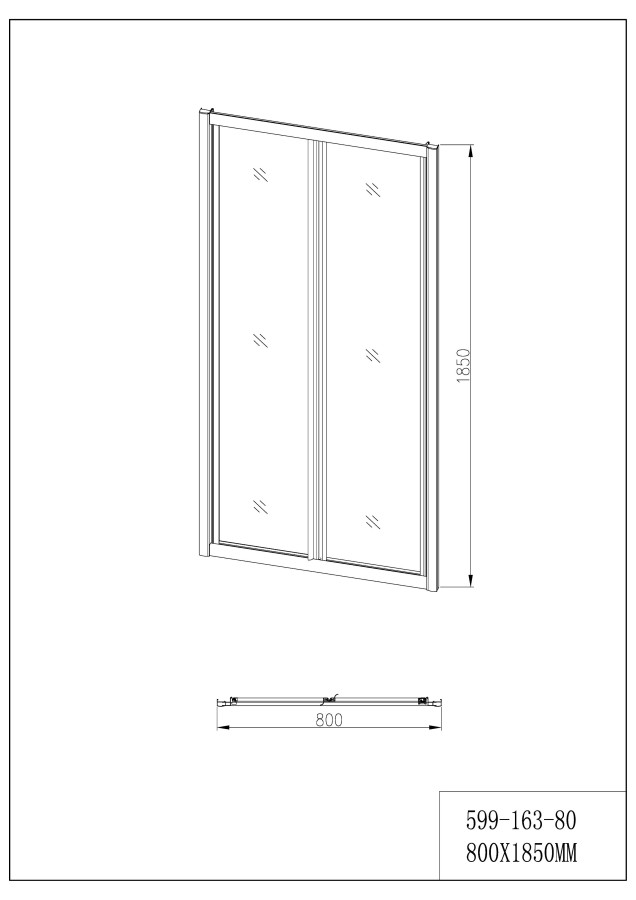 Eger 599-163M Bifold Душевые двери 80*185