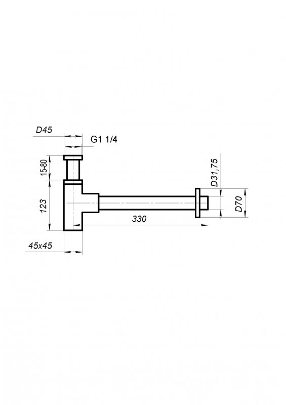 BelBagno сифон для раковины BB-SMQ2-NERO