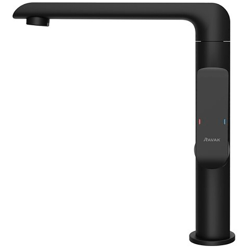 Ravak Flat FL 016.20 Смеситель для раковины черный матовый X070174