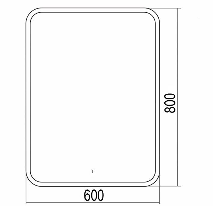 Azario Стив 60х80 зеркало сенс. выкл, диммер LED-00002249