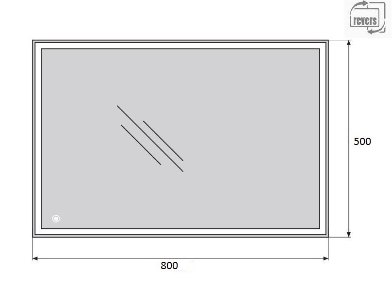 Зеркальное полотно BelBagno 50*80 SPC-GRT-500-800-LED-TCH