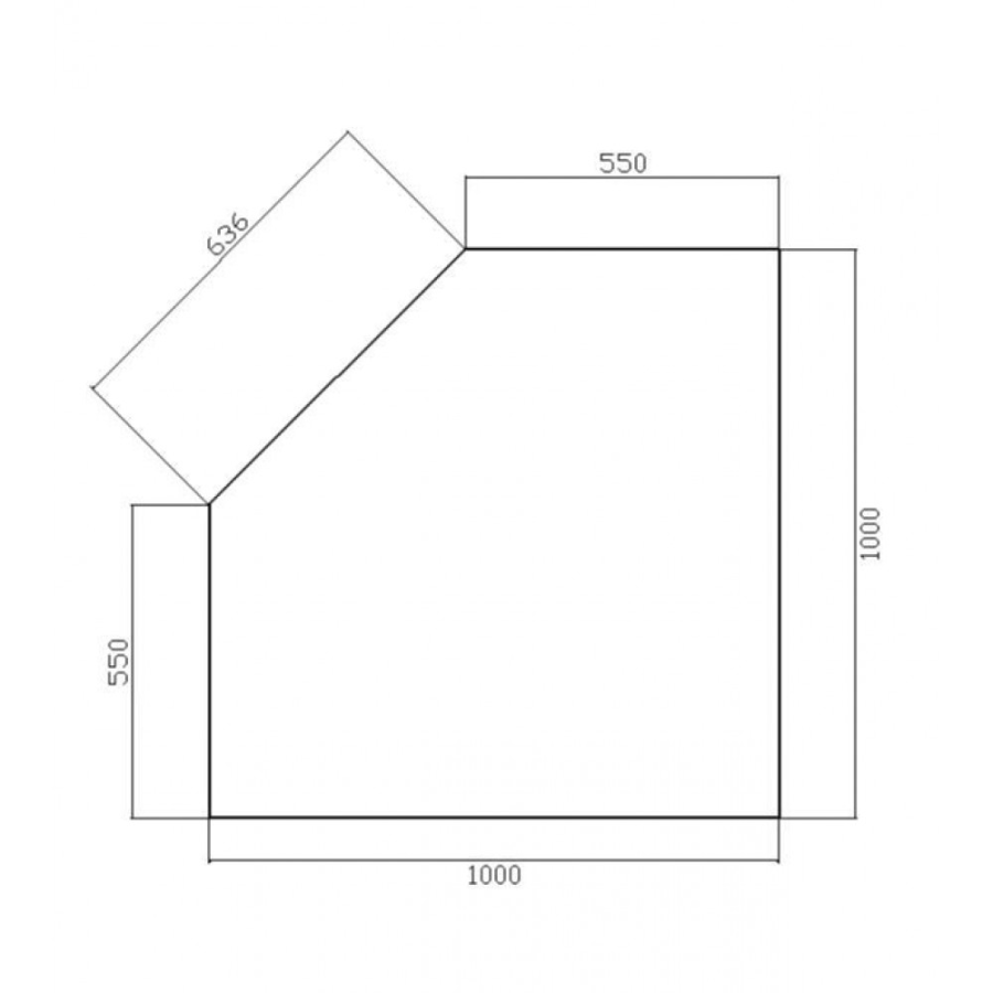 Berges Wasserhaus Solo T Black 061110 душевое ограждение 100*100*190