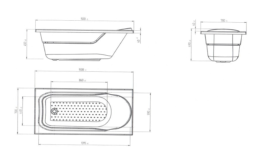 Poseidon Mila 160*70 ванна акриловая прямоугольная